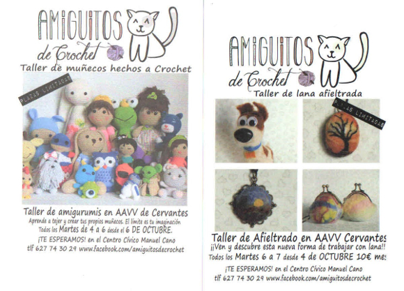 &copy;Ayto.Granada: Enredate: Amigurumis: Taller de crochet y lana afieltrada